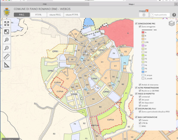 webGIS Fiano Romano